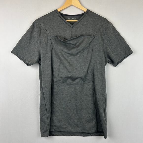 Lalabu Dad Soothe Shirt Gray Short Sleeve Baby Carrying Men's Size XL - Picture 1 of 10